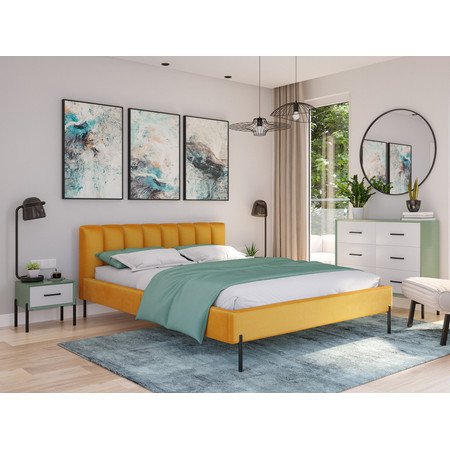 Čalouněná postel MILAN rozměr 180x200 cm Zlatá