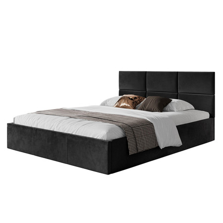 Čalouněná postel PORTO rozměr 160x200 cm Černá