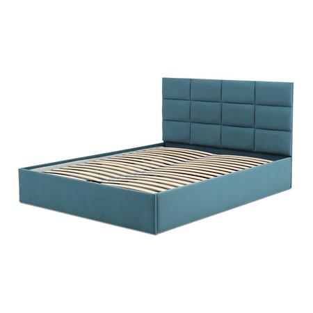 Čalouněná postel TORES bez matrace rozměr 160x200 cm Tyrkysová