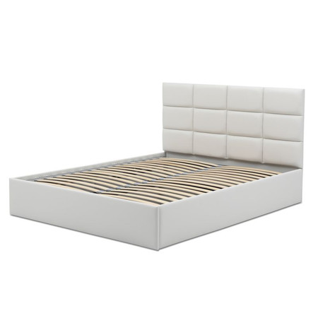 Čalouněná postel TORES II bez matrace rozměr 160x200 cm - Eko-kůže Bílá eko-kůže