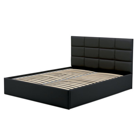 Čalouněná postel TORES II bez matrace rozměr 160x200 cm - Eko-kůže Černá eko-kůže