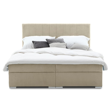 Čalouněná postel GRENLAND 160x200 cm Krémová