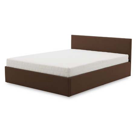 Čalouněná postel LEON s bonelovou matrací rozměr 160x200 cm Hnědá