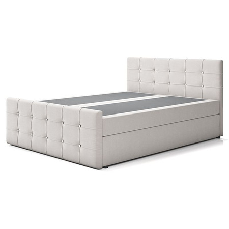 Čalouněná postel TRENTO s pružinovou matrací 180x200 cm Béžová