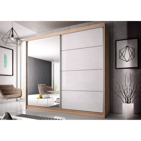 Skříň Multi 35 183x61 cm - dub sonoma/bílá