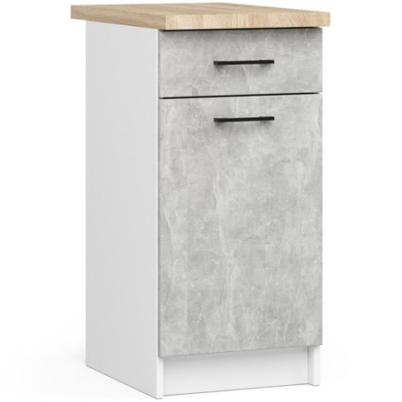 Kuchyňská skříňka OLIVIA S40 SZ1 - bílá/beton
