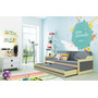 Dětská postel nebo gauč s výsuvnou postelí DAVID 190x80 cm Bílá Borovice