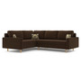 Rohová rozkládací sedací souprava ETNA II Hnědá Levá