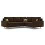 Rohová rozkládací sedací souprava ETNA II Hnědá Pravá