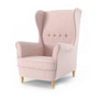 Kvalitní křeslo ušák Světle růžová