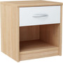 Noční stolek SN01 Bílá/dub sonoma