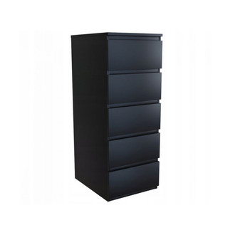 Komoda 5 šuplíků W5 -  černá