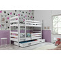 Dětská patrová postel ERYK 160x80 cm Bílá Bílá