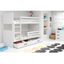 Dětská patrová postel RICO 190x80 cm Bílá Bílá