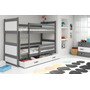 Dětská patrová postel RICO 190x80 cm Bílá Šedá