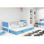 Dětská postel s výsuvnou postelí RICO 190x80 cm Modrá Bílá