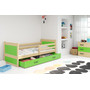 Dětská postel RICO 90x200 cm Zelená Borovice