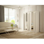 Kvalitní Šatní Skříň Luke 120 cm Bílý mat Zrcadlo