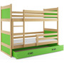 Dětská patrová postel RICO 200x90 cm Zelená Borovice