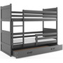 Dětská patrová postel RICO 200x90 cm Šedá Šedá