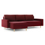 Rohová rozkládací sedací souprava BELLIS Bordó