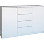 Komoda 2D4S 140 cm - bílá mat