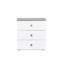 Komoda PABIS 3 SZ  - bílá/šedá