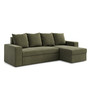 Rozkládací rohová sedací souprava DANTE Tmavě zelená