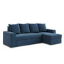 Rozkládací rohová sedací souprava DANTE Modrá