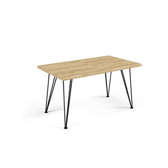 Jídelní stůl SONIA 160 cm - dub artisan/černá