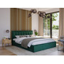 Čalouněná postel MOON rozměr 180x200 cm Tmavě zelená