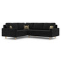 Rohová rozkládací sedací souprava ETNA II MODEL 3 Levá Černá