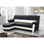 Rohová rozkládací sedací souprava Bruno Levá Černá/bílá