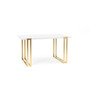 Jídelní stůl EWEN II 140 cm - bílá/zlatá