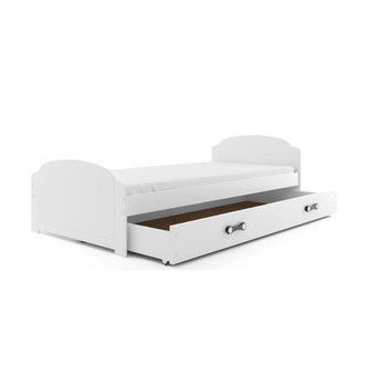 Dětská postel LILI s úložným prostorem 90x200 cm -  bílá