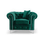 Křeslo Roma Chesterfield Zelená
