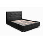 Čalouněná postel AGNES černá rozměr 140x200 cm - galerie #1