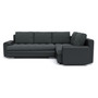 Rozkládací rohová sedací souprava TOKIO IV Šedá/černá eko-kůže Pravá - galerie #1