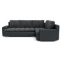 Rozkládací rohová sedací souprava TOKIO IV Šedá/černá eko-kůže Pravá - galerie #4