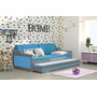 Dětská postel nebo gauč s výsuvnou postelí DAVID 190x80 cm Modrá Šedá - galerie #3
