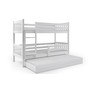 Dětská patrová postel s výsuvnou postelí CARINO 190x80 cm Bílá - galerie #4