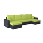 Rohová rozkládací sedací souprava RUMBA Zelená/šedá - galerie #4