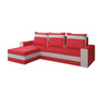 Rohová rozkládací sedací souprava POLO Červená/světle hnědá - galerie #14