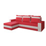 Rohová rozkládací sedací souprava POLO Červená/světle hnědá - galerie #12