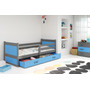 Dětská postel RICO 80x190 cm Modrá Bílá - galerie #1