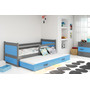 Dětská postel s výsuvnou postelí RICO 190x80 cm Modrá Šedá - galerie #2
