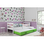 Dětská postel s výsuvnou postelí ERYK 190x80 cm Zelená Bílá - galerie #7