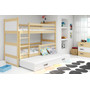 Dětská patrová postel s výsuvnou postelí RICO 190x80 cm Modrá Bílá - galerie #1