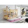 Dětská patrová postel s výsuvnou postelí ERYK 160x80 cm Zelená Bílá - galerie #2