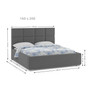 Čalouněná postel ONTARIO 160x200 cm Světle šedá - galerie #10